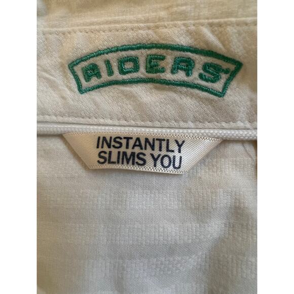 Riders By Lee White 100% Cotton Button Down Office Top Size XL - Picture 3 of 5